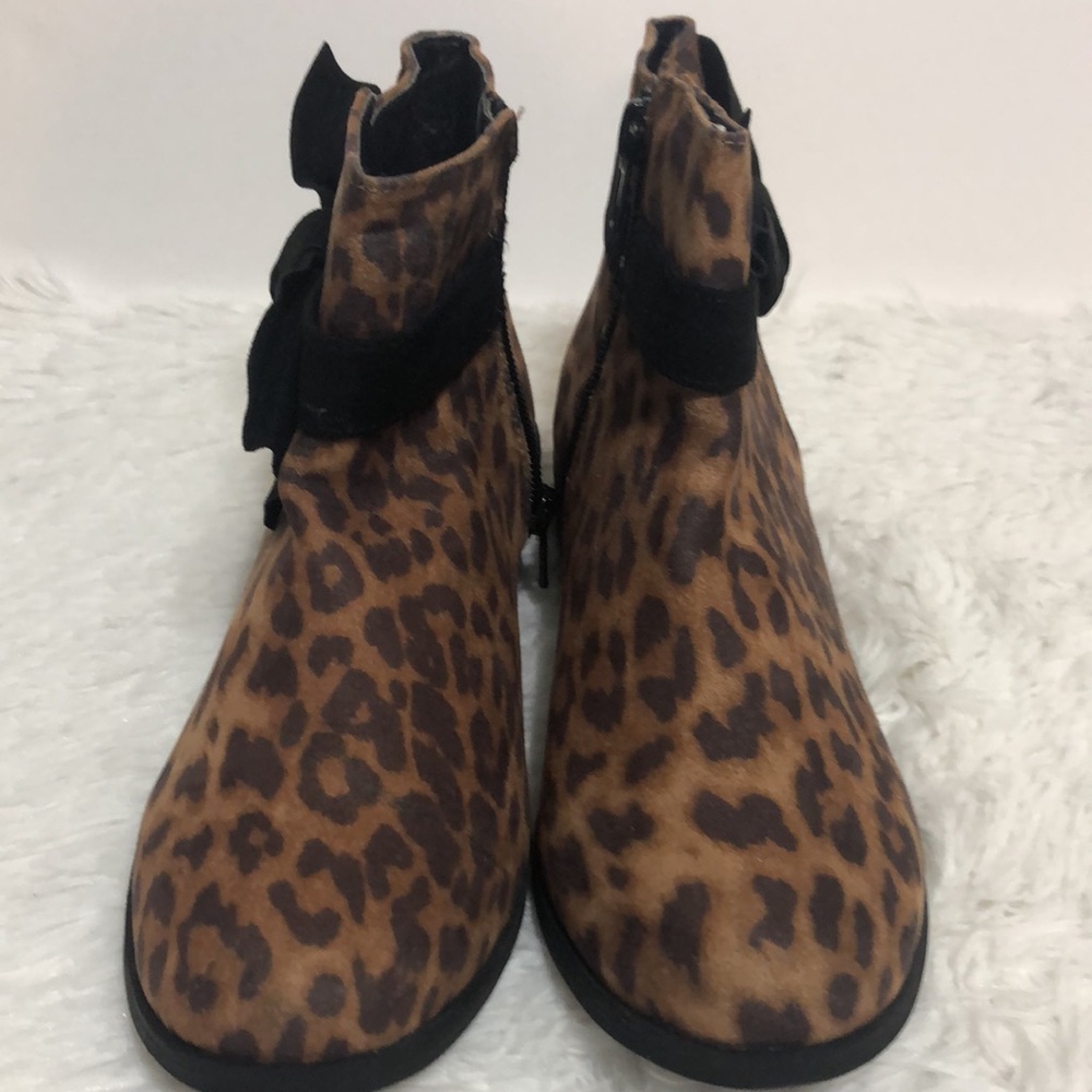 NWOT Mia Big Girls Ankle Boots Animal Print - Picture 12 of 16